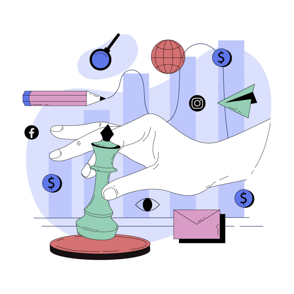 ilustração para o artigo - estratégia de marketing
